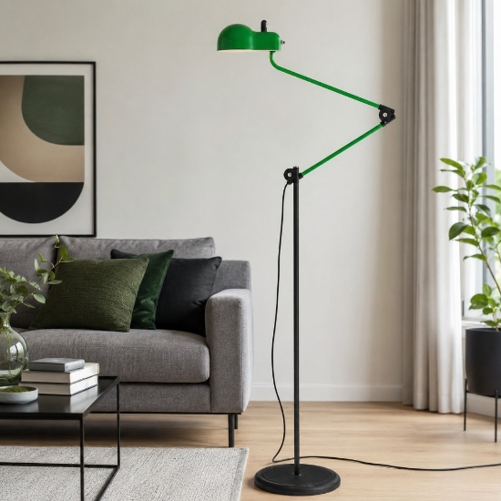 Lampada da terra piantana design verde stilnovo topo