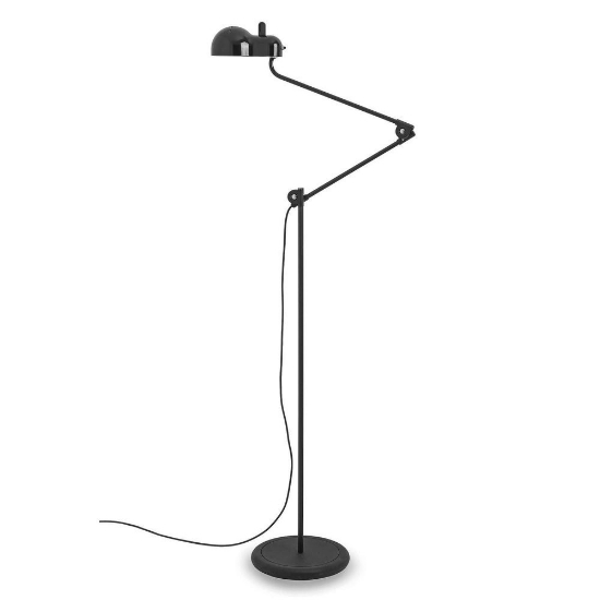 Lampada da terra piantana nera lampadina led 2700k stilnovo topo