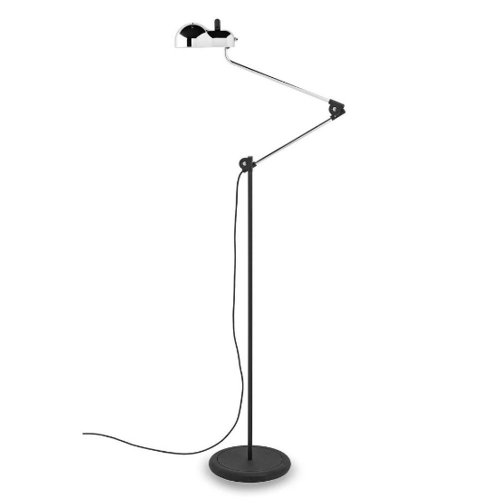 Lampada da terra moderna cromo led 5.9w 2700k e27 stilnovo topo