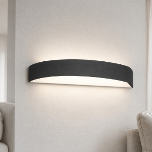 Applique da parete moderna led 28w cct 3000k 4000k antracite 50cm