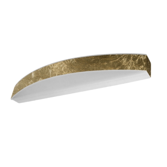 Applique da parete moderna led 28w cct 3000k 4000k foglia oro 50cm