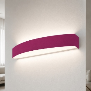 Applique da parete moderna magenta led 28w cct 3000k 4000k 50cm biemissione