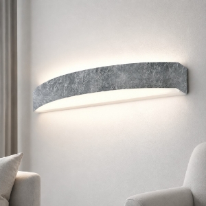 Applique da parete moderna led 28w cct 3000k 4000k foglia argento 50cm