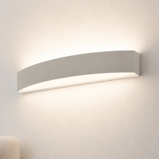 Applique da parete moderna led 28w cct 3000k 4000k tortora 50cm