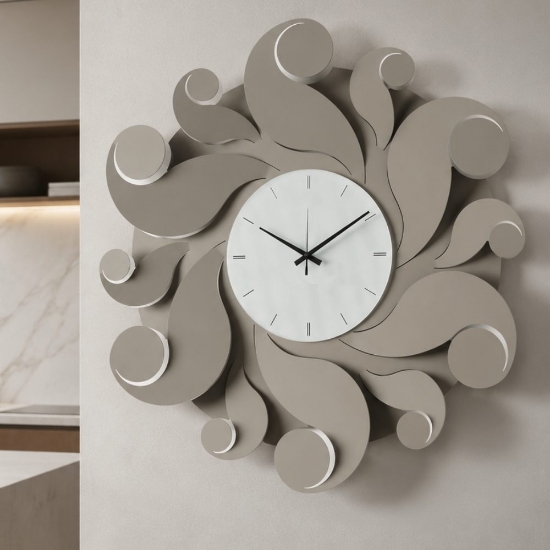 Orologio per parete moderno rotondo fango per soggiorno 79cm