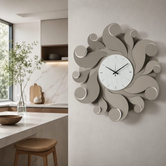 Orologio per parete moderno rotondo fango per soggiorno 79cm
