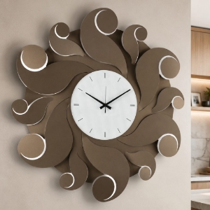Orologio da parete bronzo moderno design ondulato 79cm
