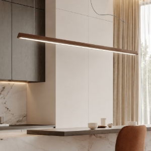 Lampadario a sospensione per cucina moderno led 40w cct 3000k 6000k oro rosato 120cm