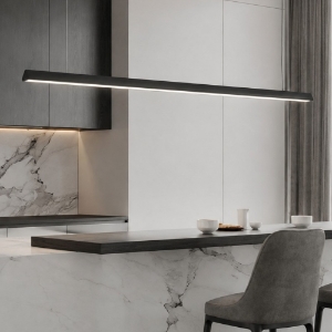 Lampadario a sospensione per cucina moderna barra led 40w cct 3000k 6000k antracite 120cm