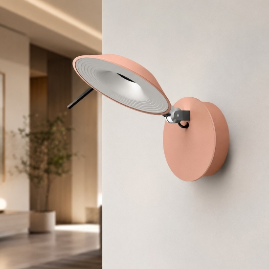 Applique da parete moderna led 8w 3000k pesca stilnovo torino