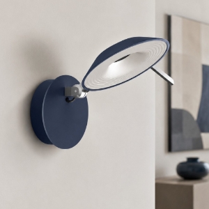 Stilnovo torino applique da parete moderna blu led 8w dimmer