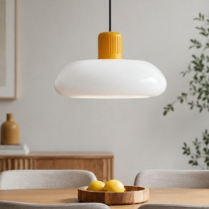 Stilnovo trepiu lampada a sospensione moderna bianco giallo led 27w 3000k