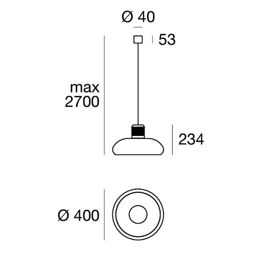 Stilnovo trepiu lampada a sospensione moderna bianco giallo led 27w 3000k