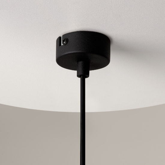 Lampada nera a sospensione moderna sfere in vetro maytoni ros