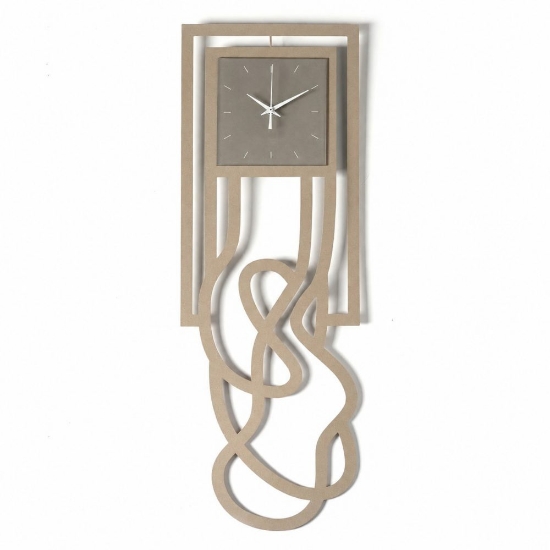 Orologio moderno verticale da parete moderno beige