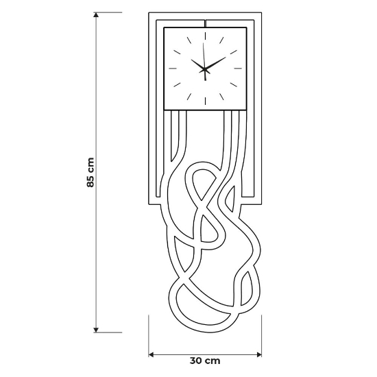 Orologio moderno verticale da parete moderno beige