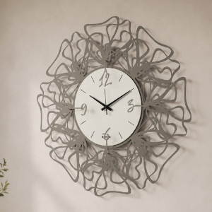 Orologio da cucina moderno design linee fango e avorio