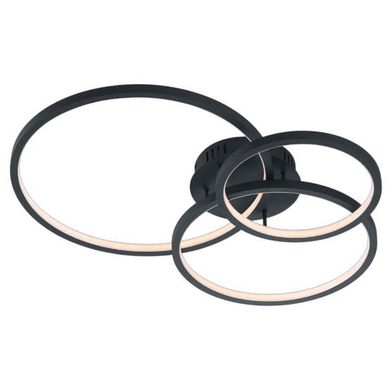 Plafoniera antracite led 36w cct 3000k 6000k con telecomando