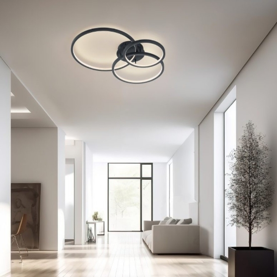 Plafoniera antracite led 36w cct 3000k 6000k con telecomando