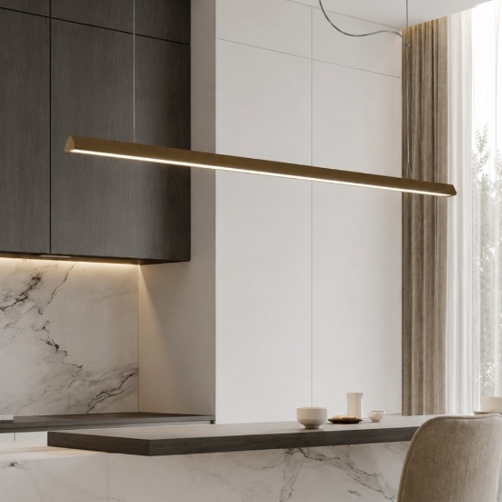 Lampadario a sospensione moderno oro opaco led 40w cct 3000k 6000k con telecomando