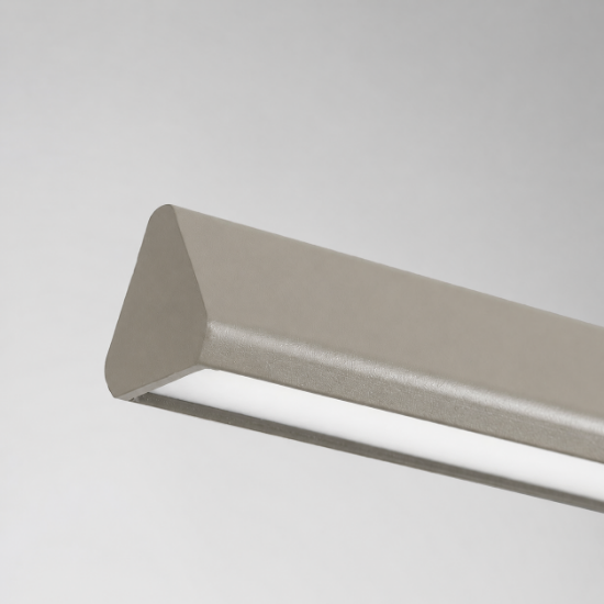 Lampadario sospensione moderno per ufficio tortora led 40w cct 3000k 6000k con telecomando