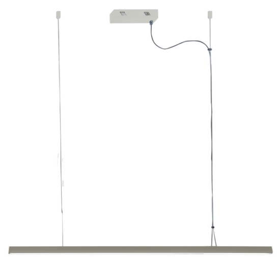 Lampadario sospensione moderno per ufficio tortora led 40w cct 3000k 6000k con telecomando