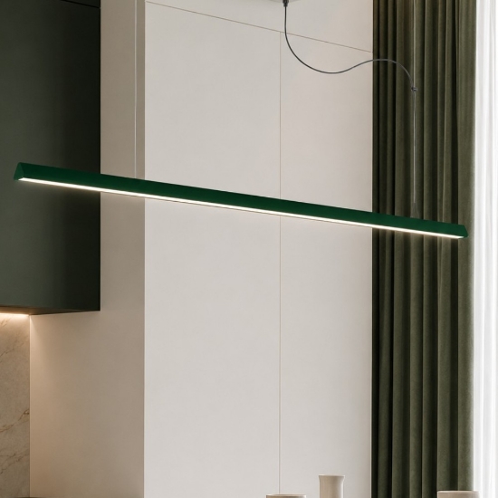 Lampadario per cucina verde bosco led 40w cct 3000k 6000k dimmerabile