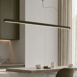 Lampadario a sospensione moderno per cucina verde oliva led 40w cct 3000k 6000k con telecomando