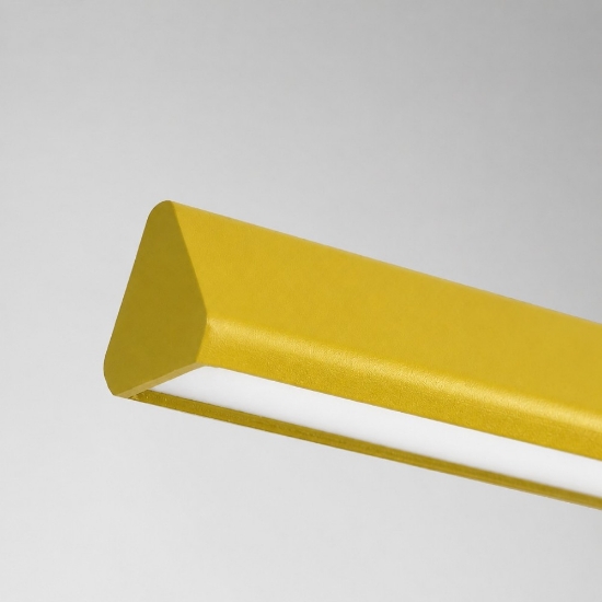 Lampadario a sospensione moderno lineare per cucina giallo led 40w cct 3000k 6000k con telecomando