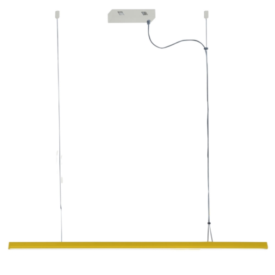 Lampadario a sospensione moderno lineare per cucina giallo led 40w cct 3000k 6000k con telecomando