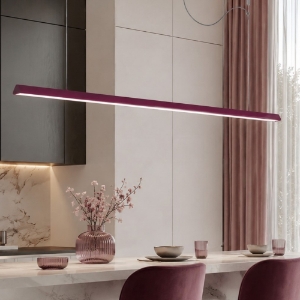 Lampadario magenta per isola cucina led 40w cct 3000k 6000k dimmerabile con telecomando