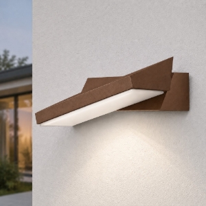 Applique da esterno moderna ruggine orientabile led 13w 3000k con ip65