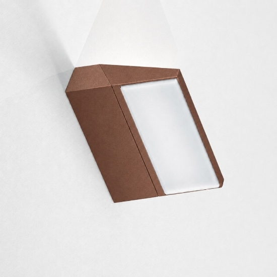 Applique da esterno moderna ruggine orientabile led 13w 3000k con ip65