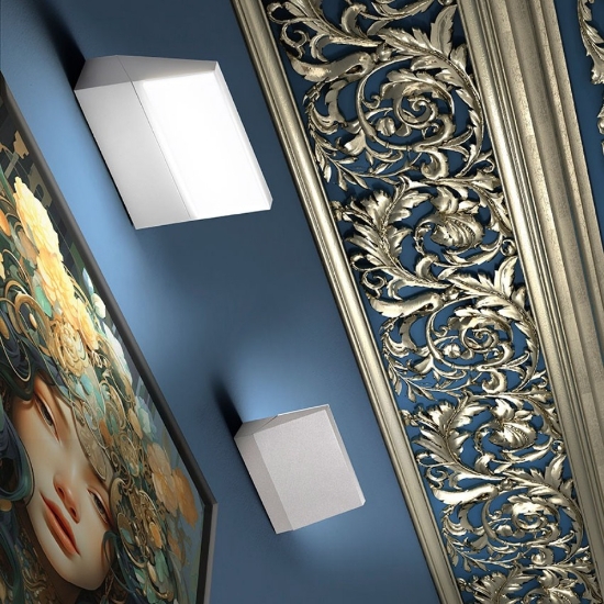 Applique da esterno moderna grigio perla led 13w 3000k ip65 orientabile