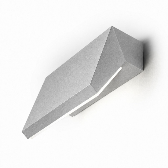 Applique da esterno moderna grigio perla led 13w 3000k ip65 orientabile