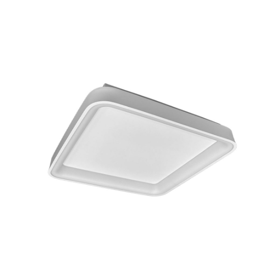 Plafoniera moderna quadrata bianca per ingresso led 40w cct 3000k 4000k