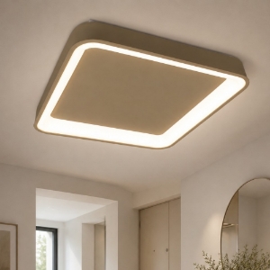 Plafoniera moderna 35cm quadrata sabbia bagnata per ingresso led 40w cct 3000k 4000k