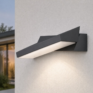 Applique da esterno moderna antracite orientabile led 13w 3000k con ip65