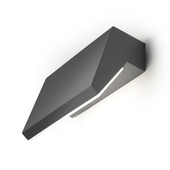 Applique da esterno moderna antracite orientabile led 13w 3000k con ip65