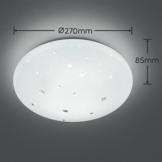 Plafoniera bianca tonda led 12w 4000k per camera da letto