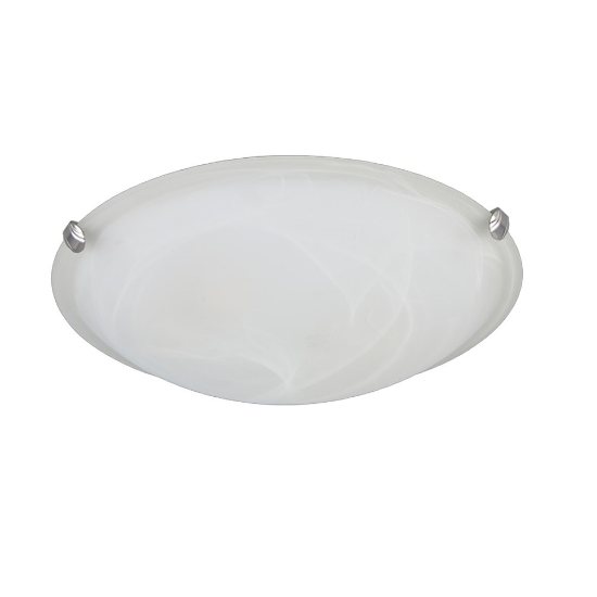 Plafoniera per ingresso vetro bianco nichel opaco 40cm