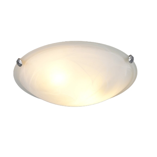 Plafoniera per ingresso vetro bianco nichel opaco 40cm