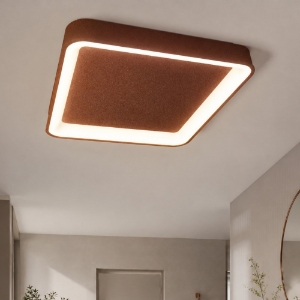 Plafoniera 35cm moderna quadrata per ingresso rame opaco led 40w cct 3000k 4000k