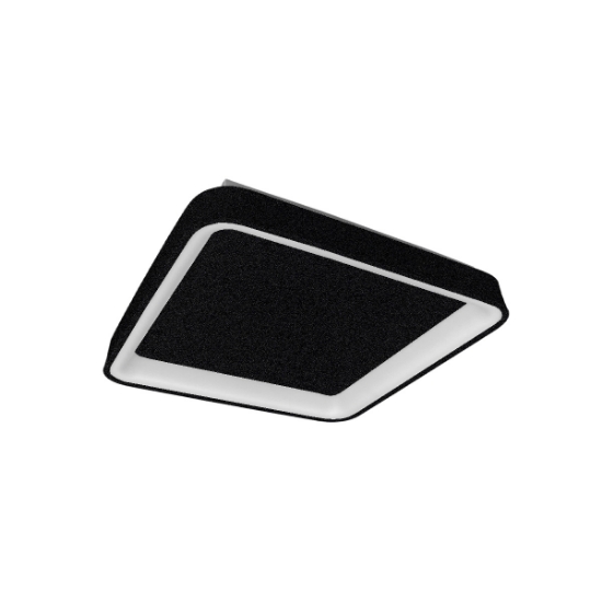 Plafoniera 35cm moderna quadrata nero led 40w cct 3000k 4000k per ingresso