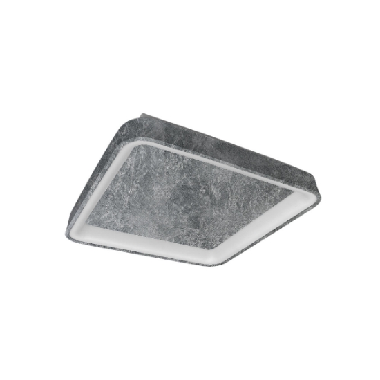 Plafoniera 35cm moderna quadrata foglia argento led 40w cct 3000k 4000k per ingresso
