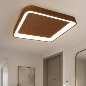 Plafoniera 50cm moderna per cucina quadrata rame opaco led 50w cct 3000k 4000k