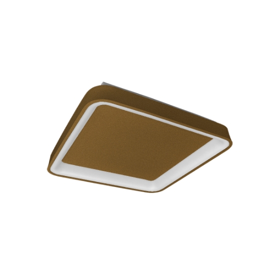 Plafoniera 50cm  moderna quadrata oro opaco per cucina led 50w cct 3000k 4000k