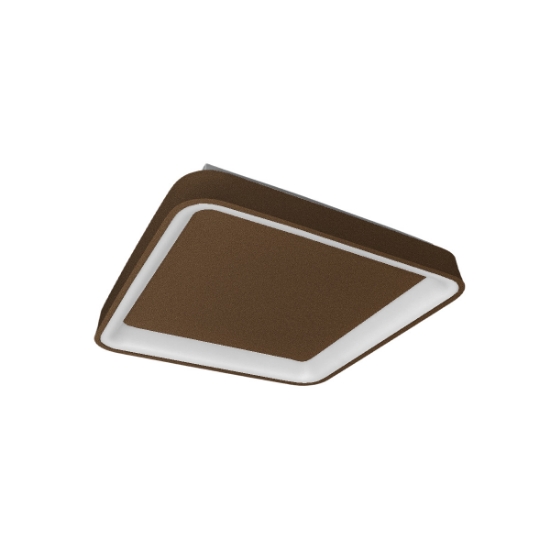 Plafoniera 50cm moderna quadrata per cucina ruggine led 50w cct 3000k 4000k