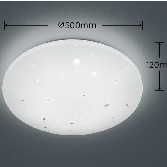Plafoniera bianca tonda led 21w 4000k dimmerabile 50cm