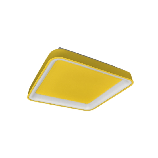 Plafoniera 50cm per cameretta quadrata giallo led 50w cct 3000k 4000k
